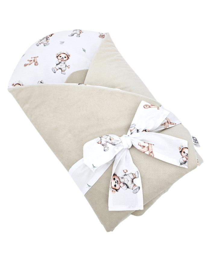 Bavlněný zavinovačka se vzorem VELVET GARDENER BEAR Bavlněný zavinovačka se vzorem VELVET GARDENER BEAR