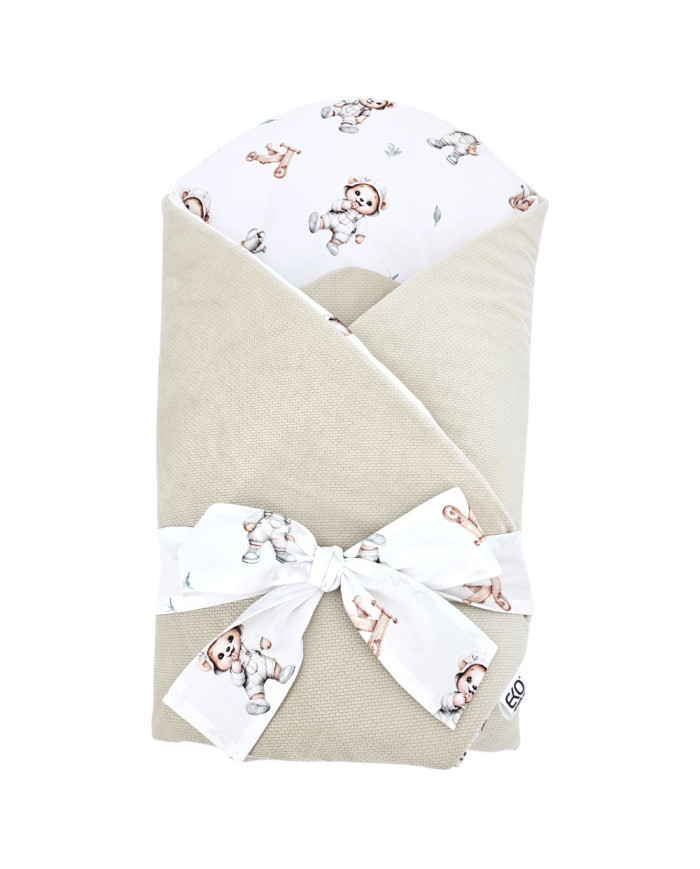 Bavlněný zavinovačka se vzorem VELVET GARDENER BEAR Bavlněný zavinovačka se vzorem VELVET GARDENER BEAR