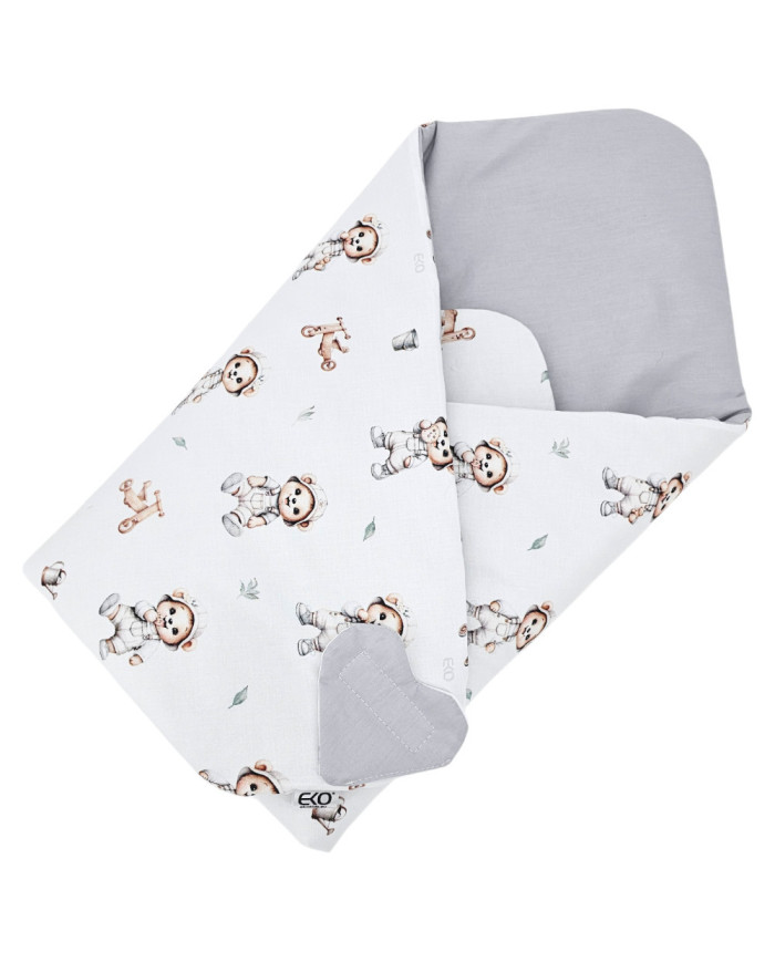 Bilateralni printani pamučni Baby Wrap GARDENER BEAR