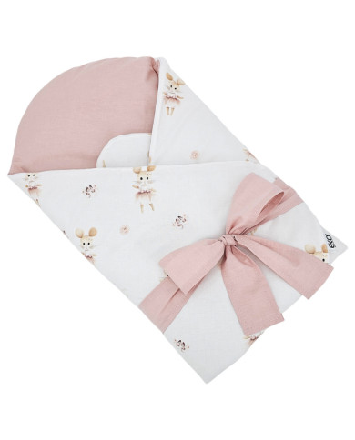 Printani Pamučni Baby Wrap sa kokosovim umetkom BALLERINA MOUSE Printani Pamučni Baby Wrap sa kokosovim umetkom BALLERINA MOUSE