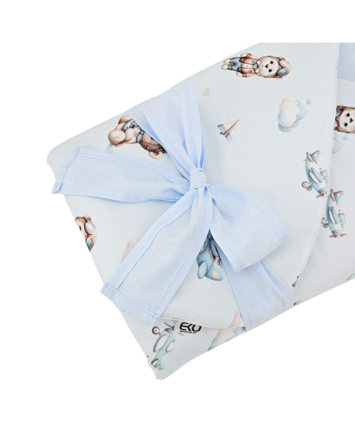 Printani Pamučni Baby Wrap sa kokosovim umetkom PILOT BEAR