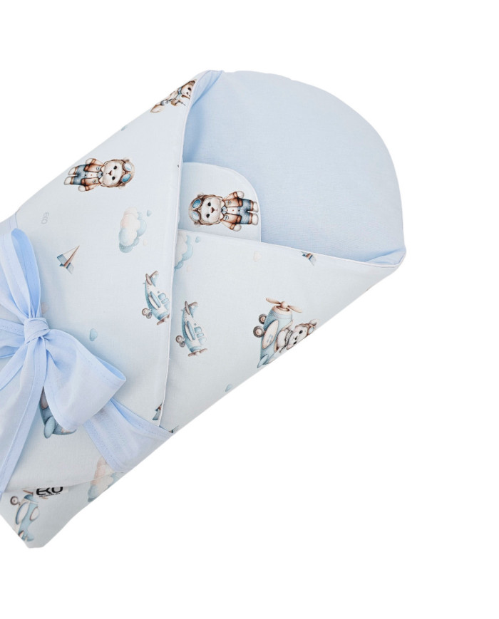 Printani Pamučni Baby Wrap sa kokosovim umetkom PILOT BEAR