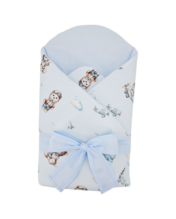 Printani Pamučni Baby Wrap sa kokosovim umetkom PILOT BEAR