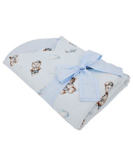 Printani Pamučni Baby Wrap sa kokosovim umetkom PILOT BEAR