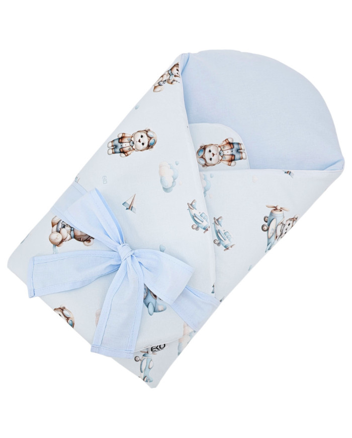 Printani Pamučni Baby Wrap sa kokosovim umetkom PILOT BEAR