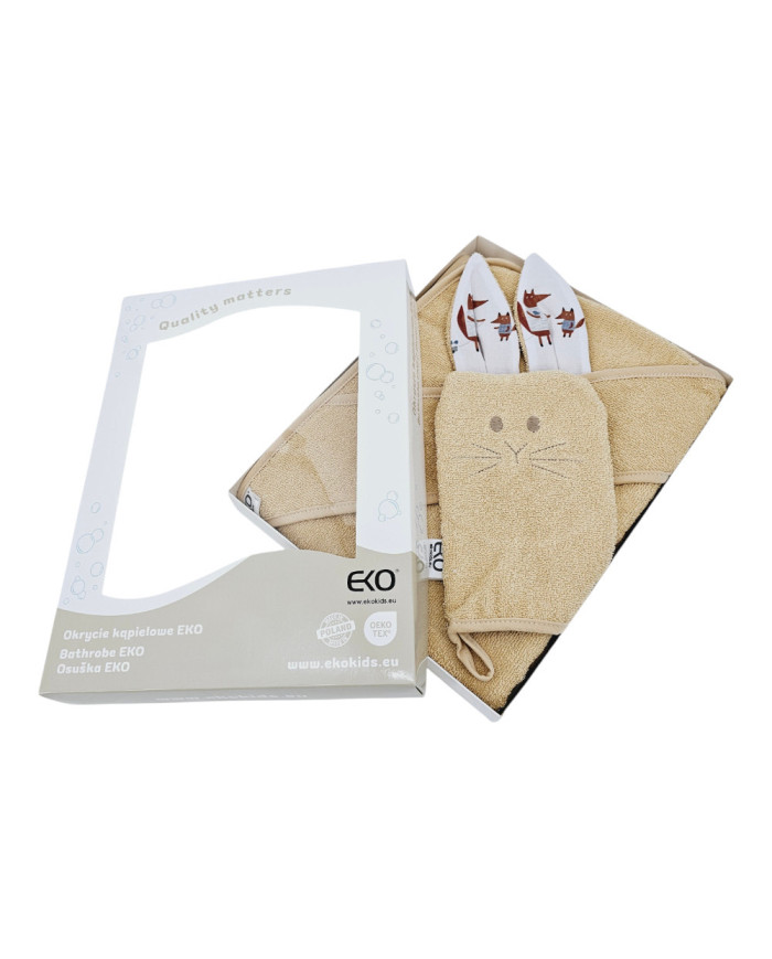 Cotton bath cover and EKO flannel FOX Cotton bath cover and EKO flannel FOX