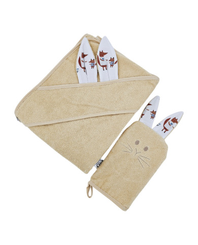 Cotton bath cover and EKO flannel FOX Cotton bath cover and EKO flannel FOX