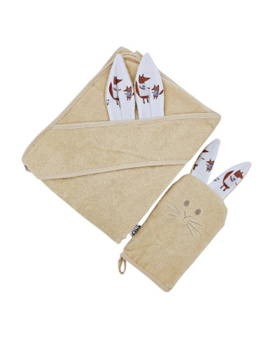 Cotton bath cover and EKO flannel FOX Cotton bath cover and EKO flannel FOX