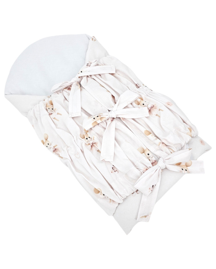 Printani Pamučni Baby Wrap sa kokosovim umetkom BALLERINA MOUSE Printani Pamučni Baby Wrap sa kokosovim umetkom BALLERINA MOUSE