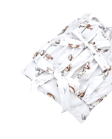 Bavlnený zavinovačka s potlačou a kokosovým orechom GARDENER BEAR