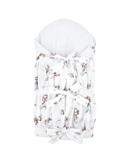 Printed Cotton Swaddle Blanket GARDENER BEAR