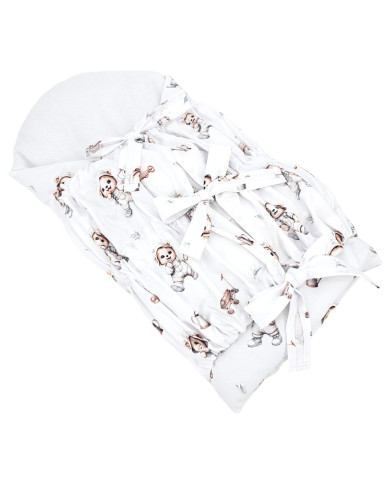 Printed Cotton Swaddle Blanket GARDENER BEAR Printed Cotton Swaddle Blanket GARDENER BEAR