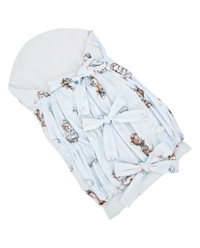 Printed Cotton Swaddle Blanket PILOT BEAR Printed Cotton Swaddle Blanket PILOT BEAR