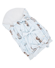 Printed Cotton Swaddle Blanket PILOT BEAR Printed Cotton Swaddle Blanket PILOT BEAR