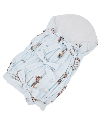 Printed Cotton Swaddle Blanket PILOT BEAR Printed Cotton Swaddle Blanket PILOT BEAR
