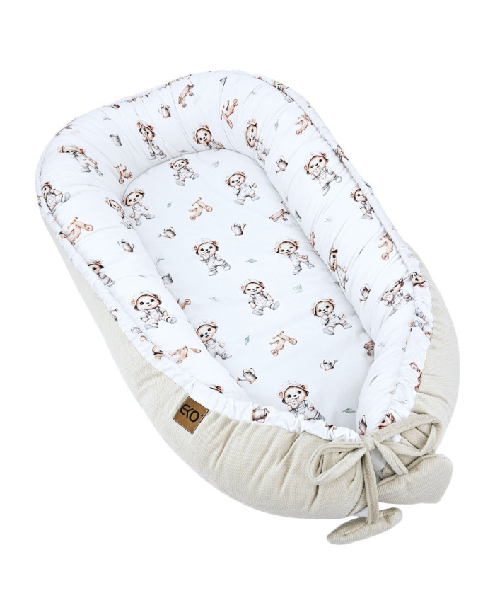 VELVET baby cocoon GARDENER BEAR