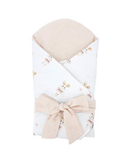 Printed Cotton+Muslin Swaddle Blanket with Coconut BALLERINA MOUSE Printed Cotton+Muslin Swaddle Blanket with Coconut BALLERINA MOUSE
