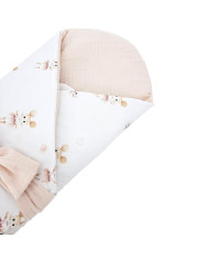 Printed Cotton+Muslin Swaddle Blanket with Coconut BALLERINA MOUSE Printed Cotton+Muslin Swaddle Blanket with Coconut BALLERINA MOUSE