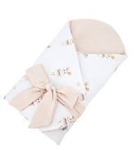 Printed Cotton+Muslin Swaddle Blanket with Coconut BALLERINA MOUSE Printed Cotton+Muslin Swaddle Blanket with Coconut BALLERINA MOUSE