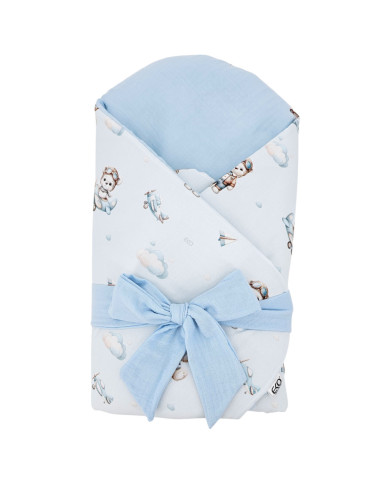 Babyhörnchen aus bedruckter Baumwolle+Musselin mit Kokosfüllung PILOT BEAR Babyhörnchen aus bedruckter Baumwolle+Musselin mit Kokosfüllung PILOT BEAR