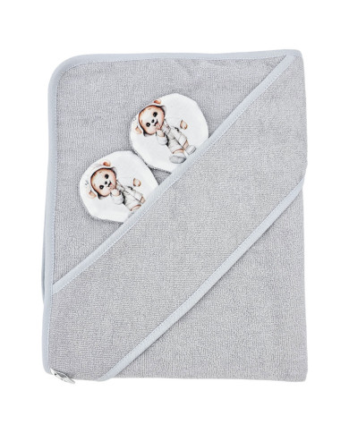 Bambusz fürdőlepedő GARDENER BEAR/GREY Bambusz fürdőlepedő GARDENER BEAR/GREY
