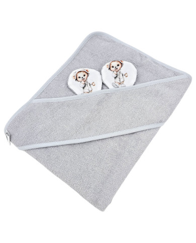 Serviette de bain en bambou GARDENER BEAR/GREY Serviette de bain en bambou GARDENER BEAR/GREY
