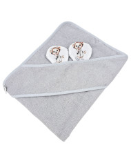 Bamboo bath cover GARDENER BEAR/GREY Bamboo bath cover GARDENER BEAR/GREY