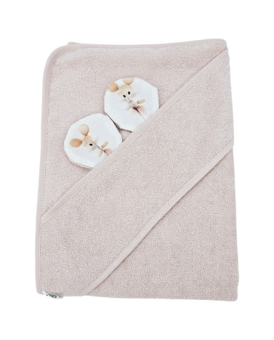 Serviette de bain en bambou BALLERINA MOUSE/ROSE PINK Serviette de bain en bambou BALLERINA MOUSE/ROSE PINK