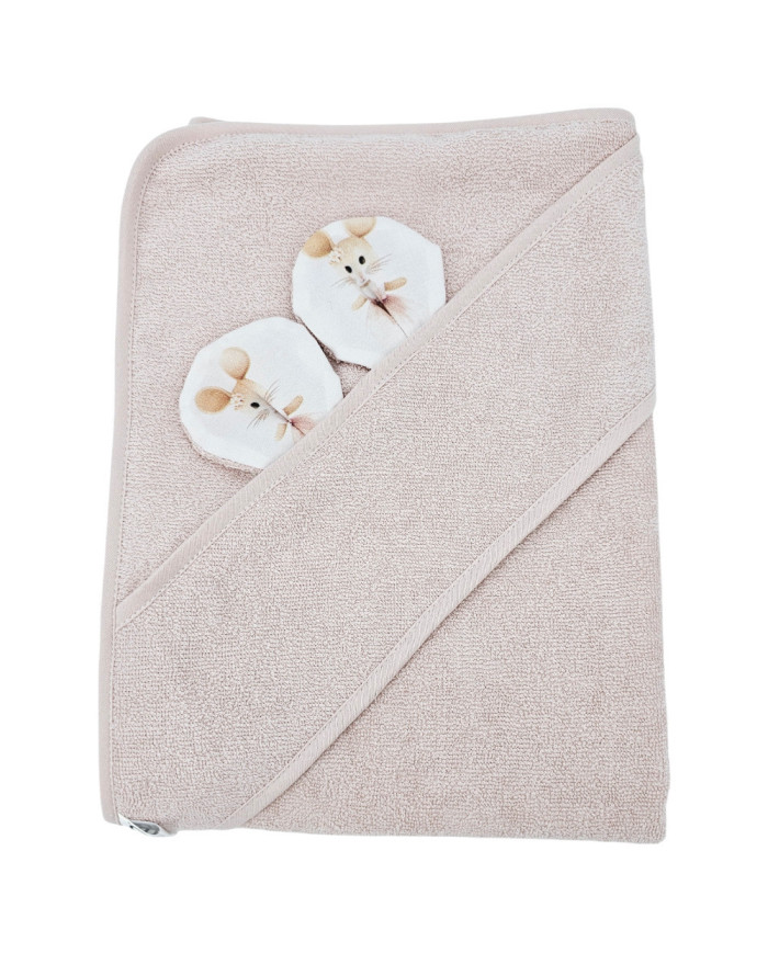 Serviette de bain en bambou BALLERINA MOUSE/ROSE PINK Serviette de bain en bambou BALLERINA MOUSE/ROSE PINK