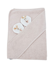 Serviette de bain en bambou BALLERINA MOUSE/ROSE PINK Serviette de bain en bambou BALLERINA MOUSE/ROSE PINK