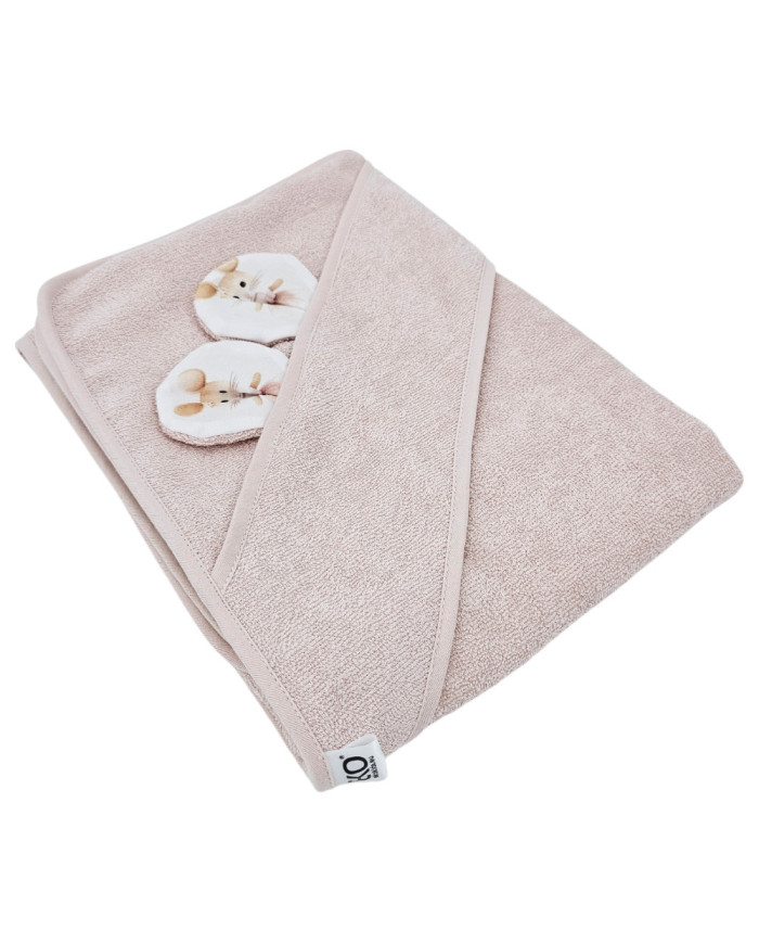 Serviette de bain en bambou BALLERINA MOUSE/ROSE PINK Serviette de bain en bambou BALLERINA MOUSE/ROSE PINK