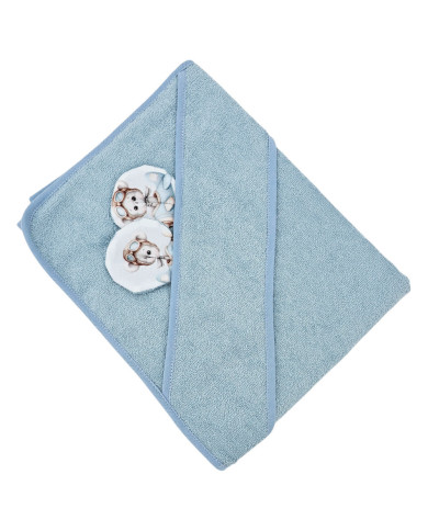 Bambusz fürdőlepedő PILOT BEAR/BLUE Bambusz fürdőlepedő PILOT BEAR/BLUE