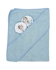 Serviette de bain en bambou PILOT BEAR/BLUE Serviette de bain en bambou PILOT BEAR/BLUE