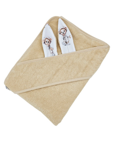 Kokvilnas vannas halāts GARDENER BEAR/BEIGE Kokvilnas vannas halāts GARDENER BEAR/BEIGE