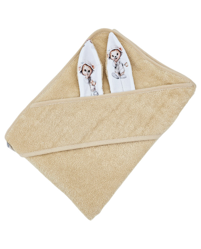 Pamut fürdőköpeny GARDENER BEAR/BEIGE