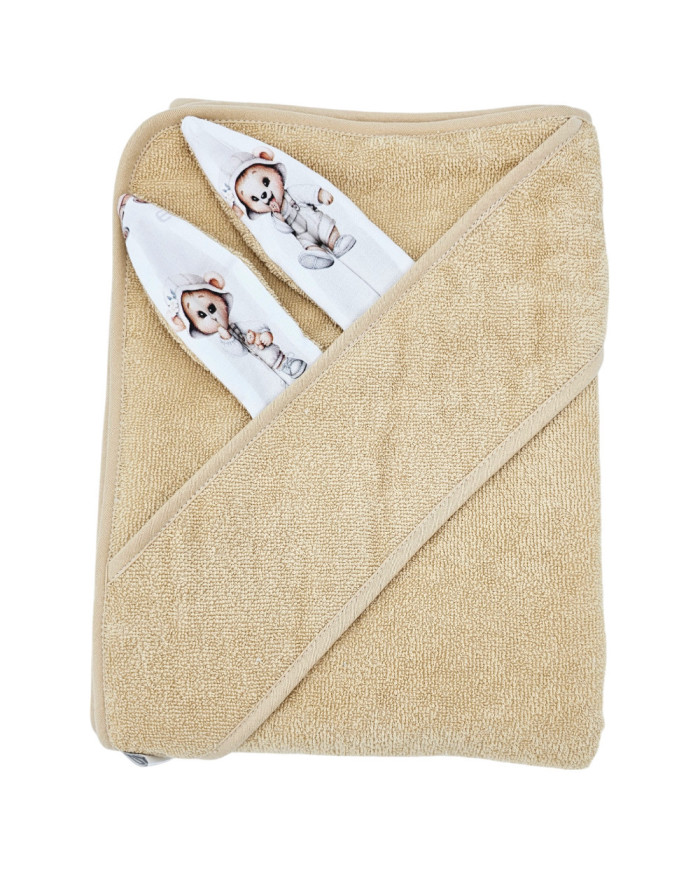 Pamut fürdőköpeny GARDENER BEAR/BEIGE