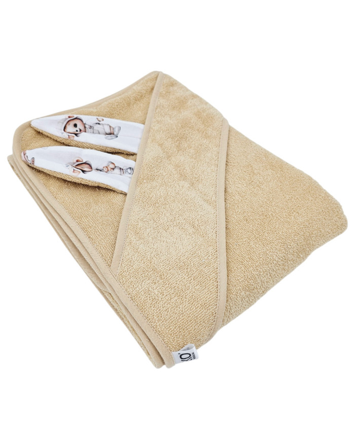 Хлопковый банный халат GARDENER BEAR/BEIGE