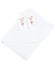 Peignoir en coton BALLERINA MOUSE/WHITE