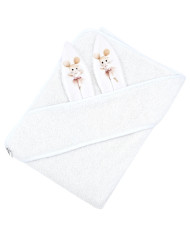 Peignoir en coton BALLERINA MOUSE/WHITE