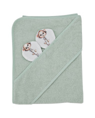 Bamboo bath cover GARDENER BEAR/MINT Bamboo bath cover GARDENER BEAR/MINT