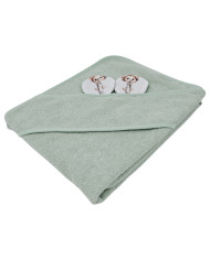 Bamboo bath cover GARDENER BEAR/MINT Bamboo bath cover GARDENER BEAR/MINT