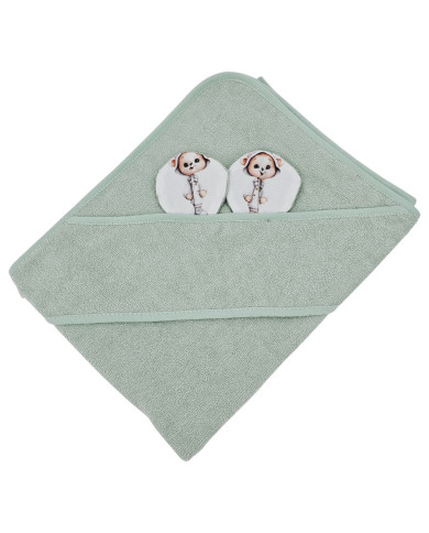 Bambusz fürdőlepedő GARDENER BEAR/MINT Bambusz fürdőlepedő GARDENER BEAR/MINT