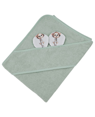 Bambusz fürdőlepedő GARDENER BEAR/MINT Bambusz fürdőlepedő GARDENER BEAR/MINT