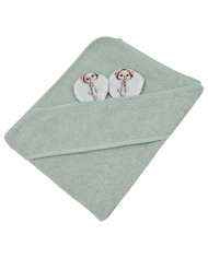 Bamboo bath cover GARDENER BEAR/MINT Bamboo bath cover GARDENER BEAR/MINT