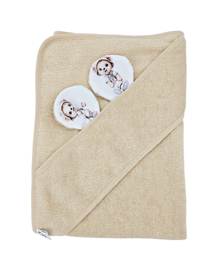 Bamboo bath cover GARDENER BEAR/BEIGE Bamboo bath cover GARDENER BEAR/BEIGE