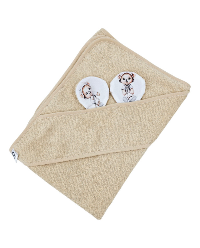 Bamboo bath cover GARDENER BEAR/BEIGE Bamboo bath cover GARDENER BEAR/BEIGE