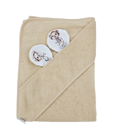 Бамбуковое банное полотенце GARDENER BEAR/BEIGE Бамбуковое банное полотенце GARDENER BEAR/BEIGE