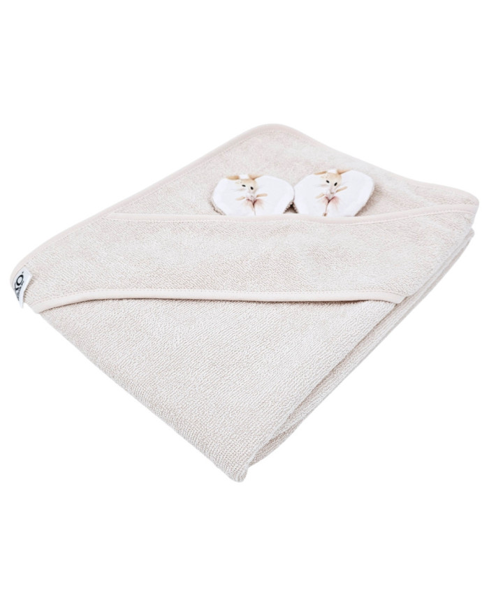 Бамбуковое банное полотенце BALLERINA MOUSE/LIGHT BEIGE Бамбуковое банное полотенце BALLERINA MOUSE/LIGHT BEIGE