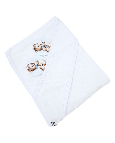 Bambusz fürdőlepedő PILOT BEAR/WHITE Bambusz fürdőlepedő PILOT BEAR/WHITE