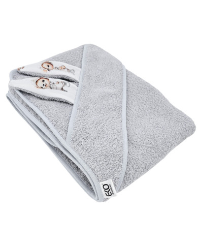 Cotton bath robe GARDENER BEAR/GREY Cotton bath robe GARDENER BEAR/GREY